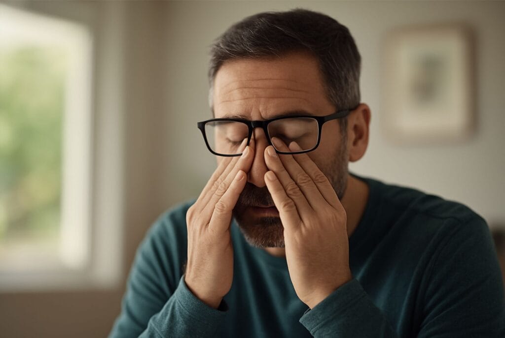 Eye examination for neuropathy-related vision problems
