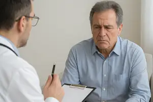 Cuántas Personas Sufren de Neuropatía- Hombre mayor sentado en un sofá, con expresión de dolor mientras sostiene su pie, acompañado de texto en español que pregunta cuántas personas sufren de neuropatía y por qué el tratamiento en Miami ofrece una esperanza real.