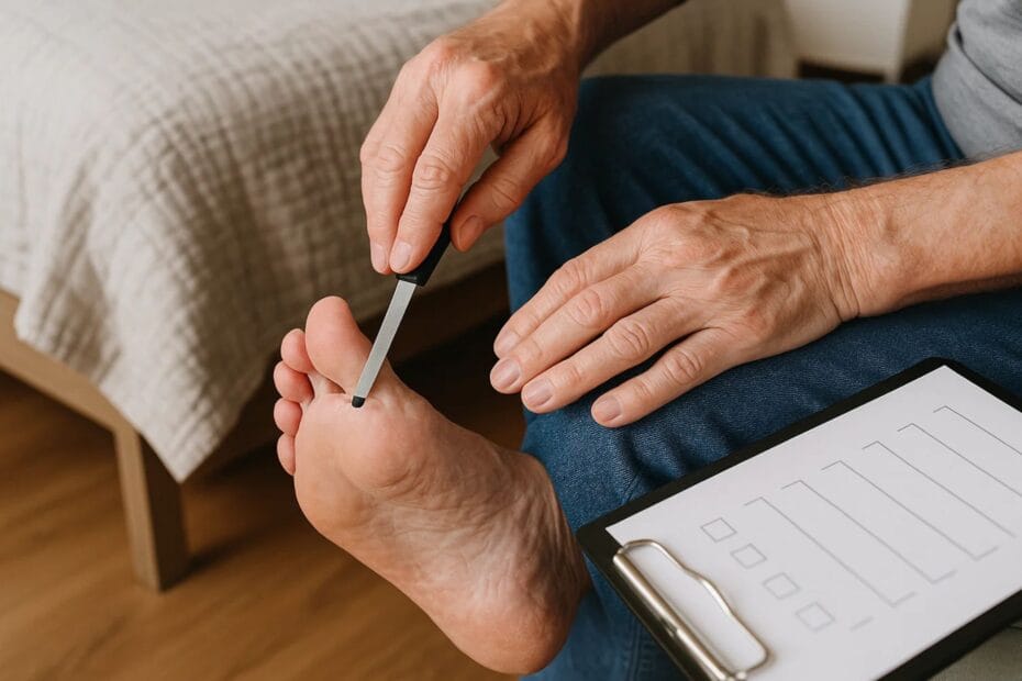Close-up of healthy feet after following Miami neuropathy care tips