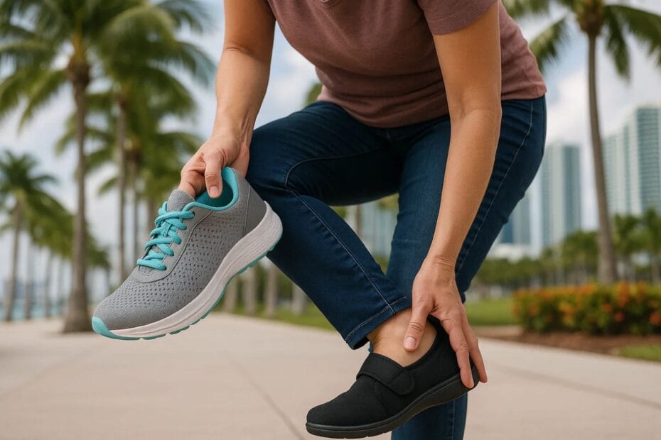 Comfortable shoes for neuropathy patients in Miami to improve balance and reduce pain